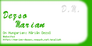 dezso marian business card